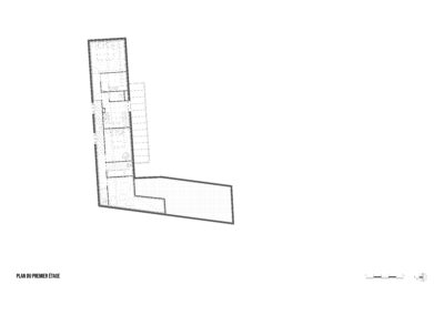 Plan architectural d'un projet de réhabilitation de bâtiment