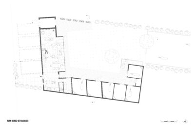 Plan architectural d'un projet de réhabilitation de bâtiment